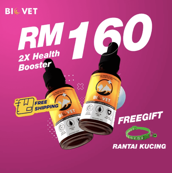 2 BOTOL BIOVET HEALTH BOOSTER